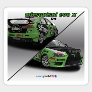 Mitsubishi evo X R4 Dirt 1 Sticker